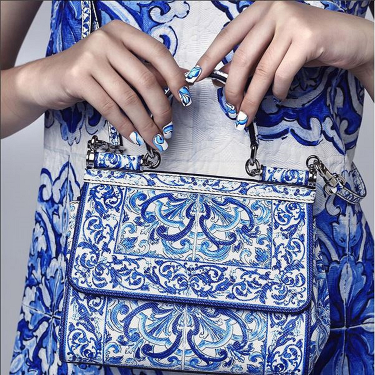 On the tiles | Dolce & Gabbana majolica-inspired nails